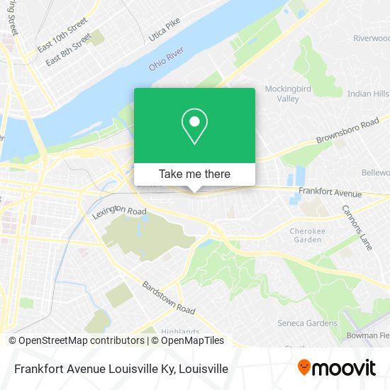 Frankfort Avenue Louisville Ky map
