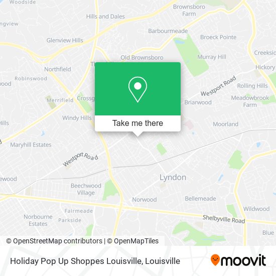 Holiday Pop Up Shoppes Louisville map