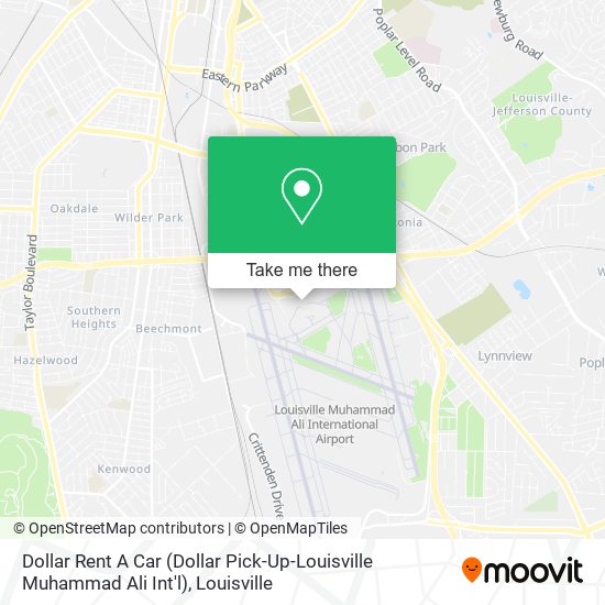 Mapa de Dollar Rent A Car (Dollar Pick-Up-Louisville Muhammad Ali Int'l)