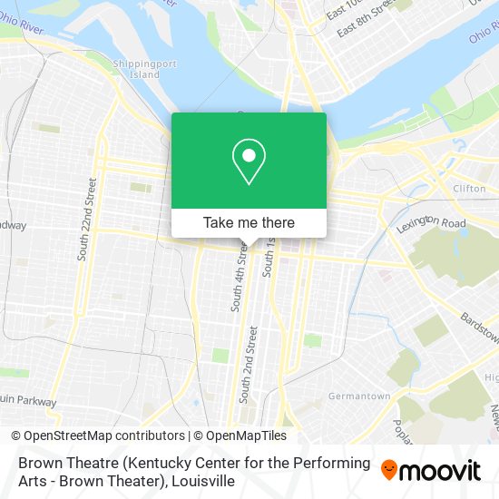 Mapa de Brown Theatre (Kentucky Center for the Performing Arts - Brown Theater)