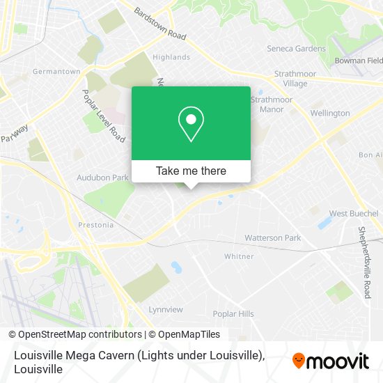 Mapa de Louisville Mega Cavern (Lights under Louisville)