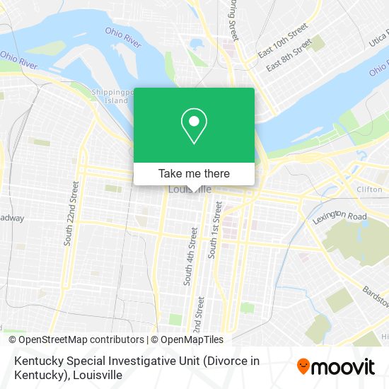 Mapa de Kentucky Special Investigative Unit (Divorce in Kentucky)