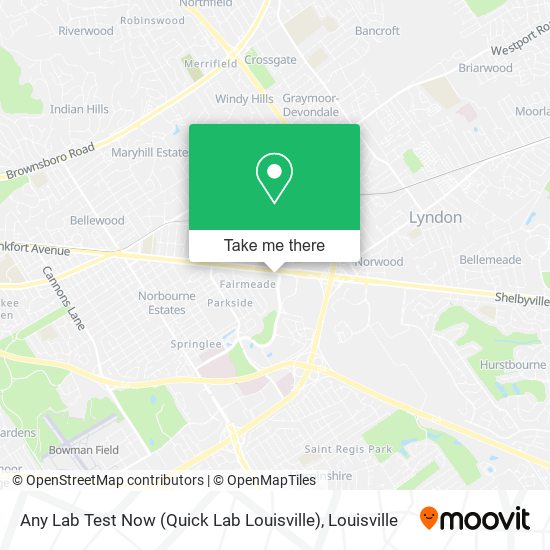 Any Lab Test Now (Quick Lab Louisville) map