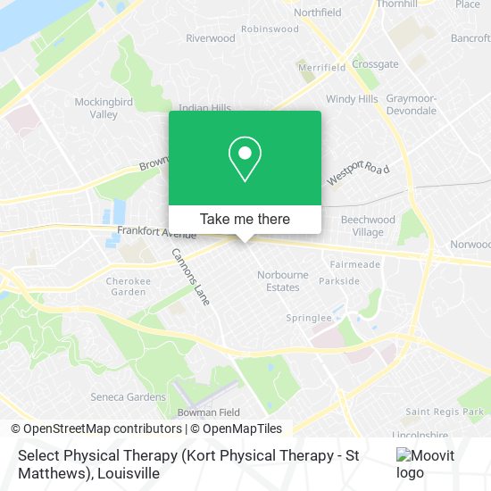 Select Physical Therapy (Kort Physical Therapy - St Matthews) map