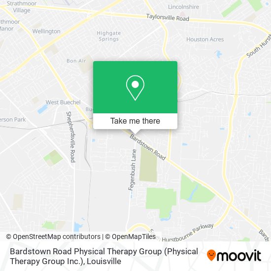 Bardstown Road Physical Therapy Group (Physical Therapy Group Inc.) map