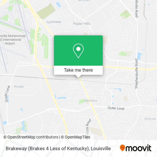 Brakeway (Brakes 4 Less of Kentucky) map