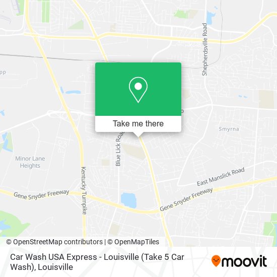 Car Wash USA Express - Louisville (Take 5 Car Wash) map