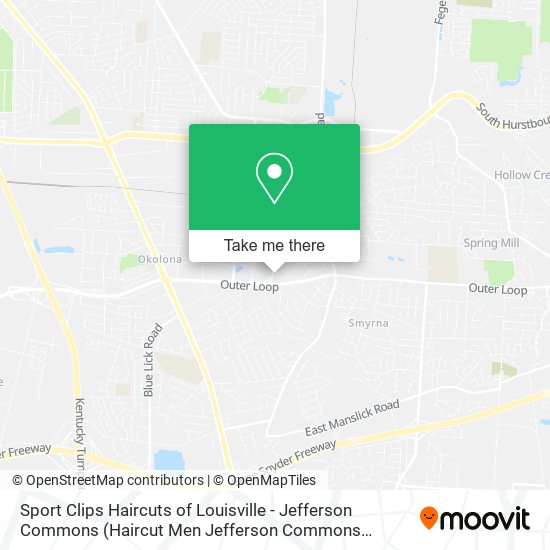 Sport Clips Haircuts of Louisville - Jefferson Commons map