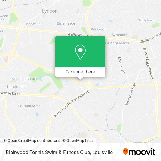 Blairwood Tennis Swim & Fitness Club map