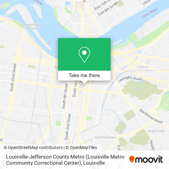 Mapa de Louisville-Jefferson County Metro (Louisville Metro Community Correctional Center)