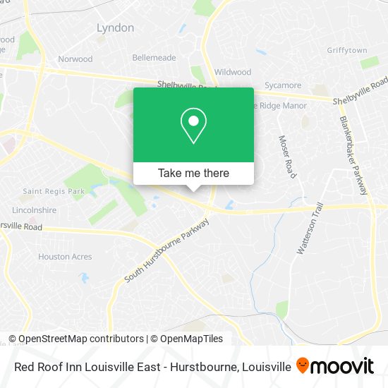 Red Roof Inn Louisville East - Hurstbourne map