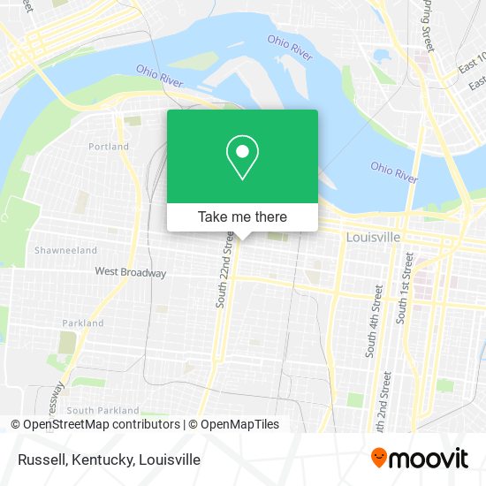 Mapa de Russell, Kentucky