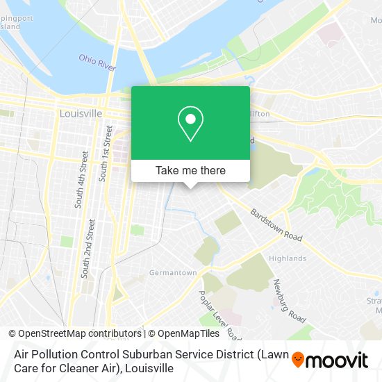 Mapa de Air Pollution Control Suburban Service District (Lawn Care for Cleaner Air)