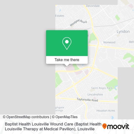 Baptist Health Louisville Wound Care (Baptist Health Louisville Therapy at Medical Pavilion) map