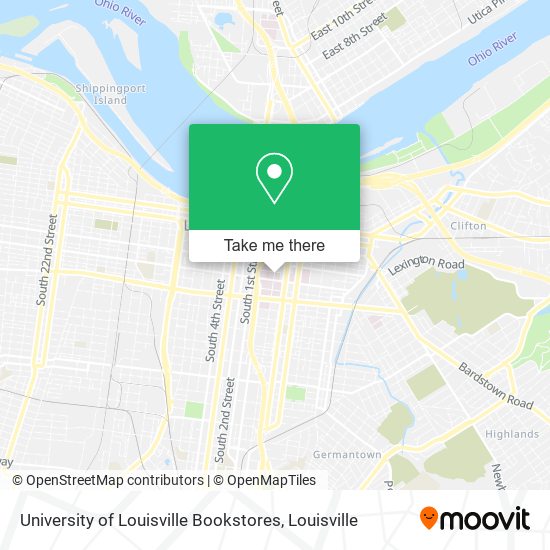 University of Louisville Bookstores map