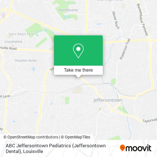 ABC Jeffersontown Pediatrics (Jeffersontown Dental) map