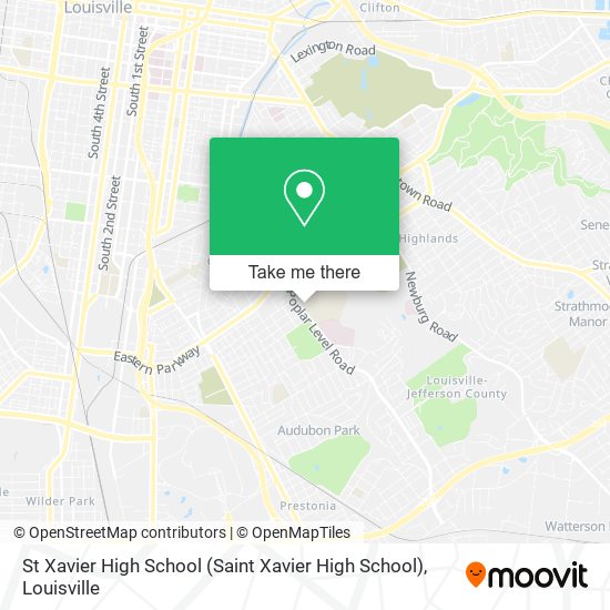 St Xavier High School map