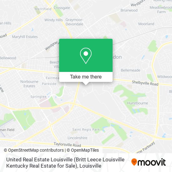 Mapa de United Real Estate Louisville (Britt Leece Louisville Kentucky Real Estate for Sale)