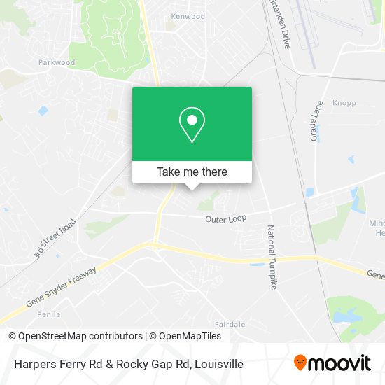 Harpers Ferry Rd & Rocky Gap Rd map