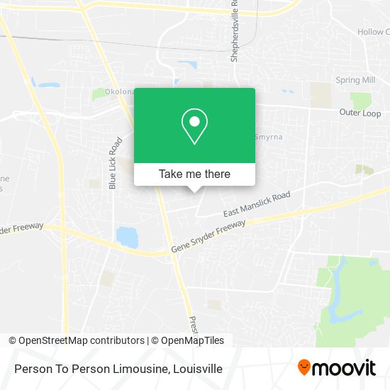 Mapa de Person To Person Limousine