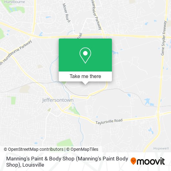 Manning's Paint & Body Shop map