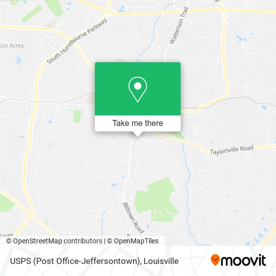 Mapa de USPS (Post Office-Jeffersontown)