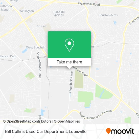 Bill Collins Used Car Department map