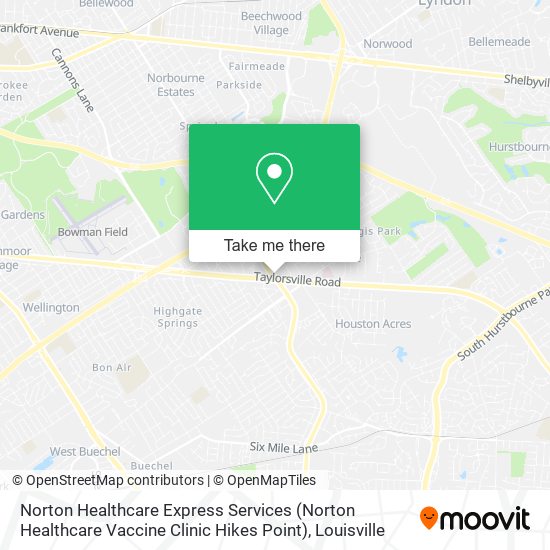 Norton Healthcare Express Services (Norton Healthcare Vaccine Clinic Hikes Point) map