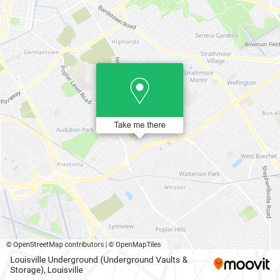 Mapa de Louisville Underground (Underground Vaults & Storage)