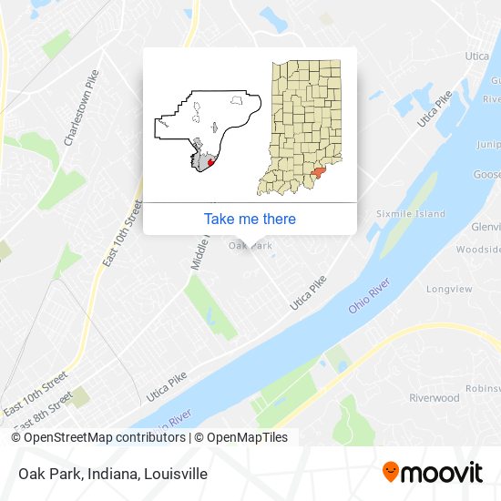 Mapa de Oak Park, Indiana