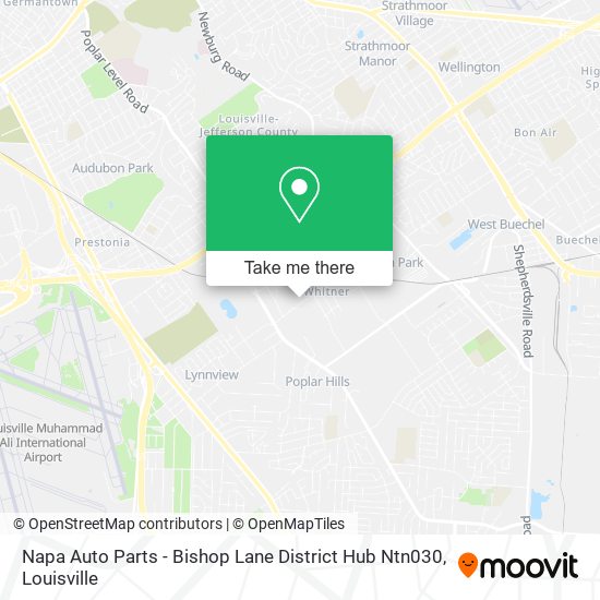 Mapa de Napa Auto Parts - Bishop Lane District Hub Ntn030