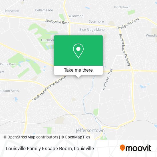 Mapa de Louisville Family Escape Room