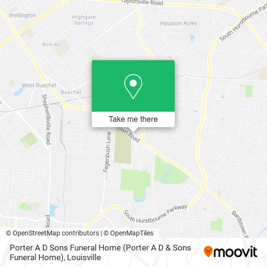 Porter A D Sons Funeral Home map