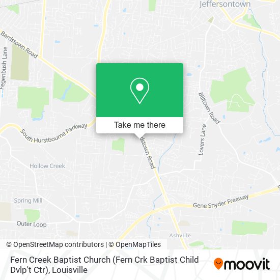 Fern Creek Baptist Church (Fern Crk Baptist Child Dvlp't Ctr) map