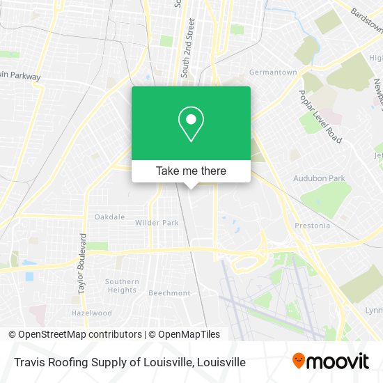 Travis Roofing Supply of Louisville map