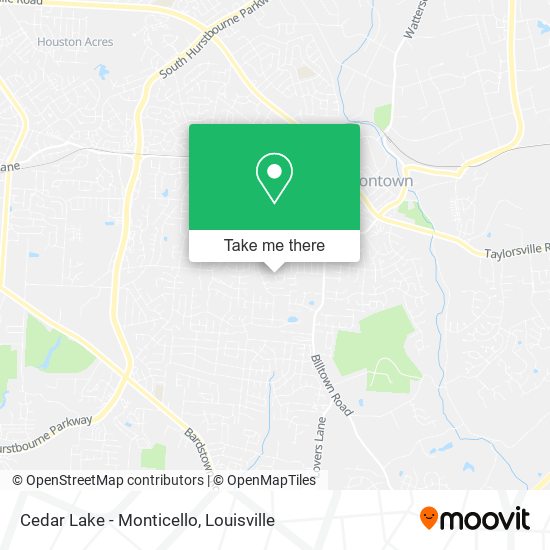 Cedar Lake - Monticello map