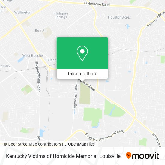 Kentucky Victims of Homicide Memorial map