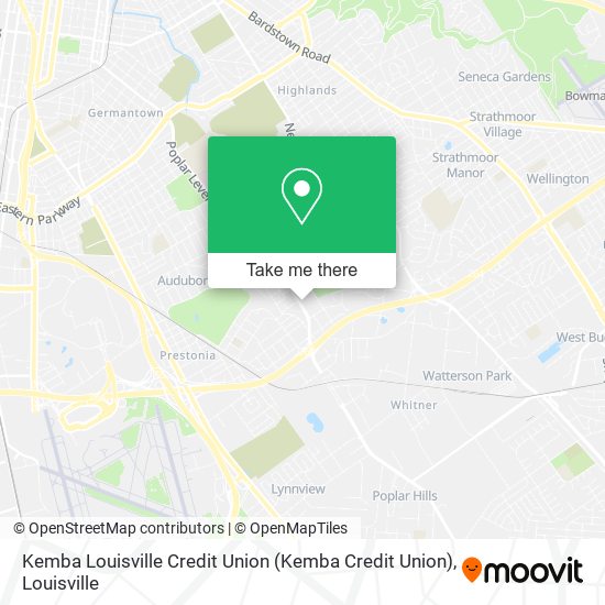 Mapa de Kemba Louisville Credit Union