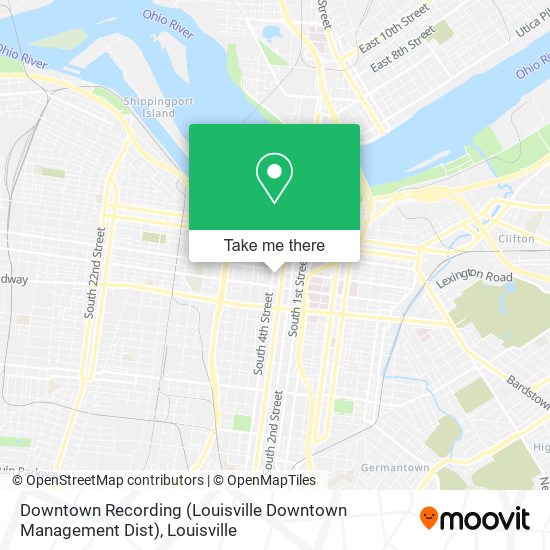 Mapa de Downtown Recording (Louisville Downtown Management Dist)