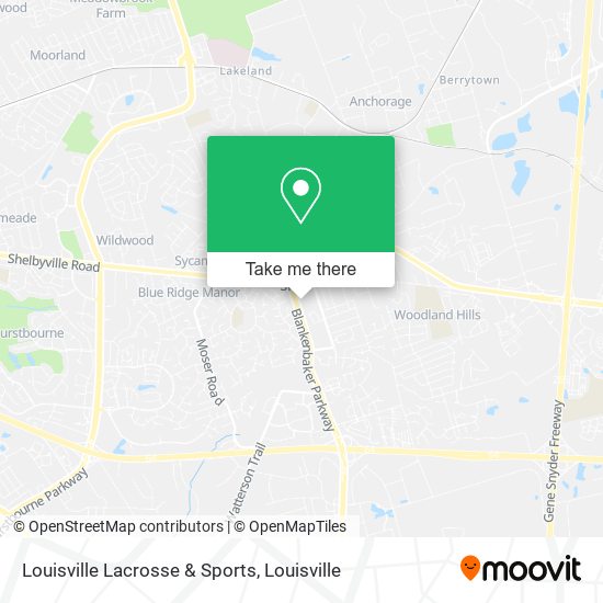 Louisville Lacrosse & Sports map