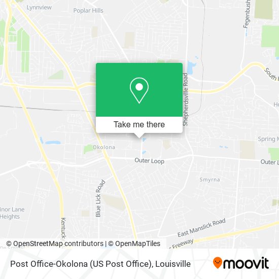 Post Office-Okolona (US Post Office) map