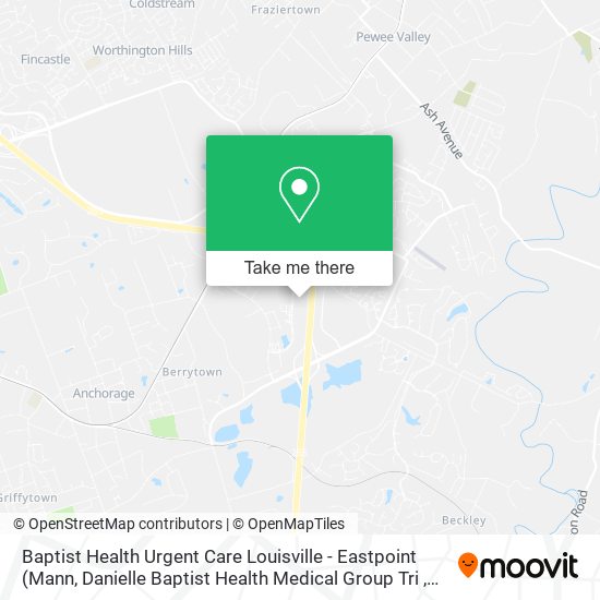 Baptist Health Urgent Care Louisville - Eastpoint map