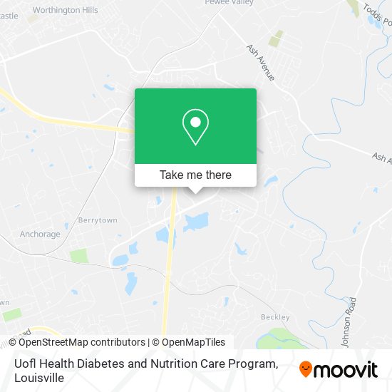 Uofl Health Diabetes and Nutrition Care Program map