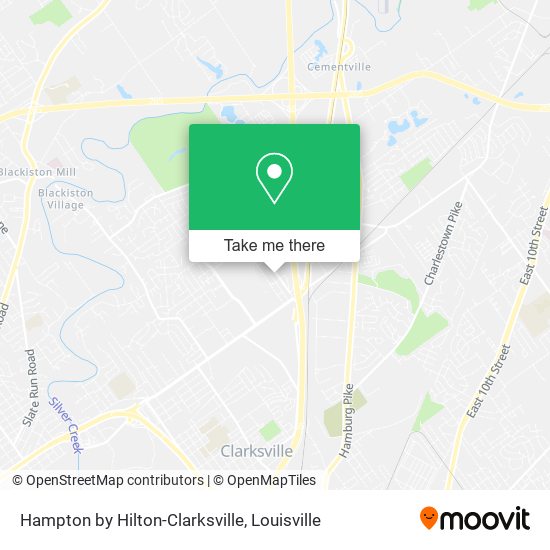 Hampton by Hilton-Clarksville map