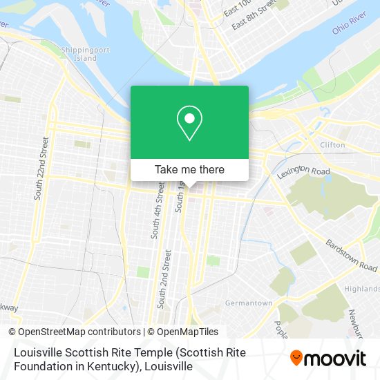 Mapa de Louisville Scottish Rite Temple (Scottish Rite Foundation in Kentucky)