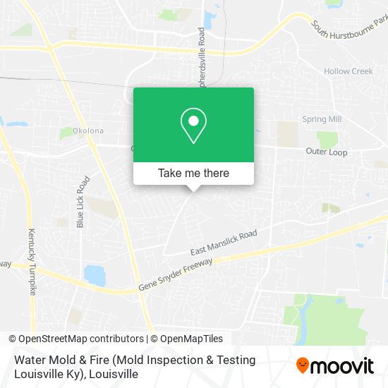 Mapa de Water Mold & Fire (Mold Inspection & Testing Louisville Ky)