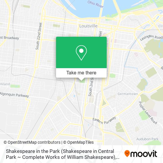 Shakespeare in the Park (Shakespeare in Central Park ~ Complete Works of William Shakespeare) map