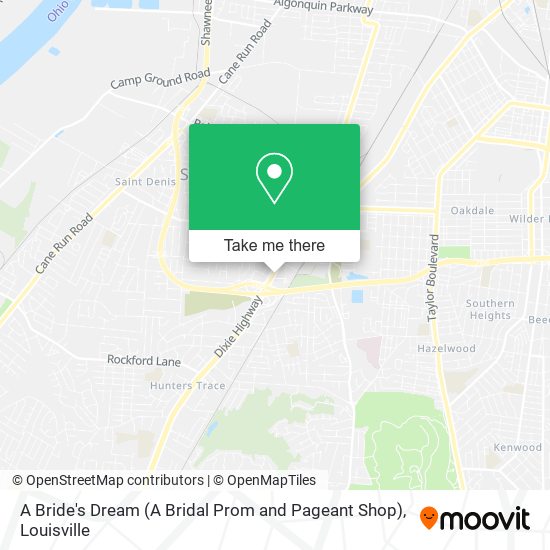 Mapa de A Bride's Dream (A Bridal Prom and Pageant Shop)