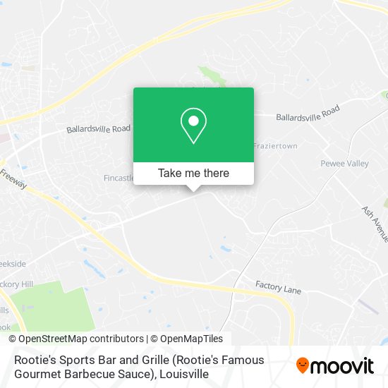 Mapa de Rootie's Sports Bar and Grille (Rootie's Famous Gourmet Barbecue Sauce)