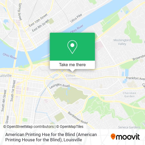 Mapa de American Printing Hse for the Blind